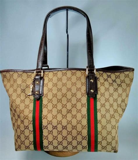 canvas gucci bag|genuine Gucci tote.